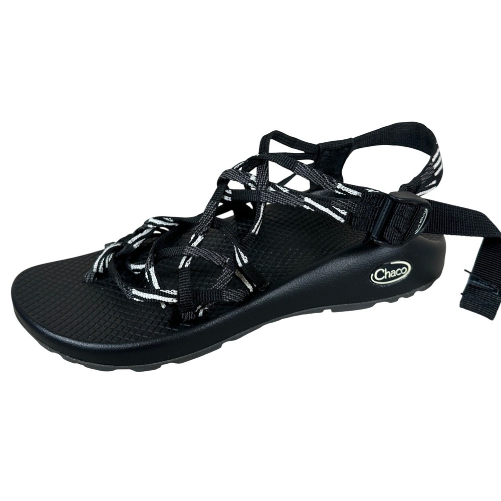 Chaco‎ Z/Cloud X2 Women 8 Sandals Black White Strappy Hiking J106592